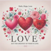 信仰は愛を望む素晴らしが愛である シール (正面)