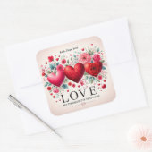 信仰は愛を望む素晴らしが愛である スクエアシール (封筒)