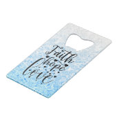 信仰は愛を願う クレジットカード栓抜き (正面アングル)