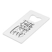 信仰は愛を願う クレジットカード栓抜き (裏面アングル)