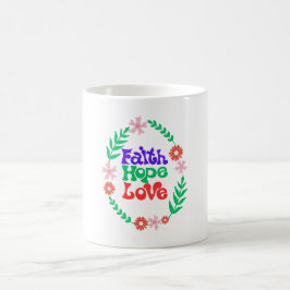 信仰は愛を願う コーヒーマグカップ