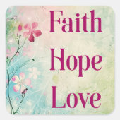 信仰は愛を願う スクエアシール (正面)
