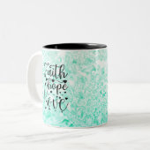 信仰は愛を願う ツートーンマグカップ (正面左)