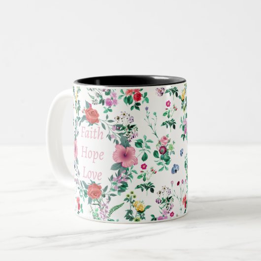 信仰は愛を願う |フローラ ツートーンマグカップ (正面左)