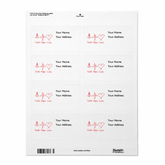 信仰は愛を願う ラベル (フルシート)