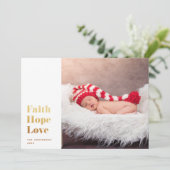 信仰は愛を願う。金ゴールドの宗教写真 シーズンカード (スタンド正面)