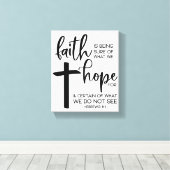 信仰は我々が望むことを確実にしている… キャンバスプリント (インサイチュ (ウッドフロア))