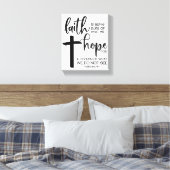 信仰は我々が望むことを確実にしている… キャンバスプリント (インサイチュ (寝室))