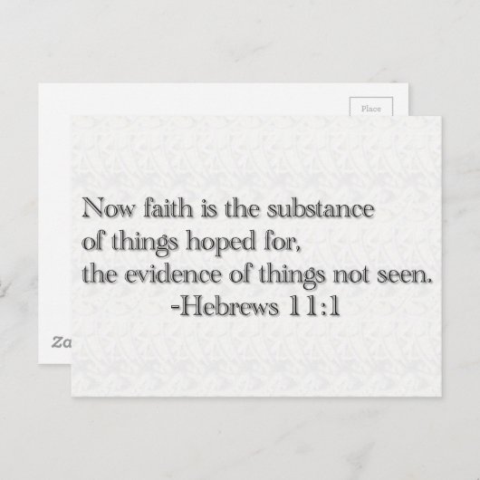 信仰は望む物の実体である ポストカード (正面/裏面)