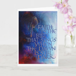 "信仰は歌う鳥である" 5" x 7",折り畳み カード