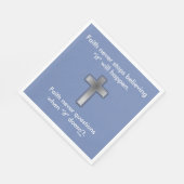 信仰は決してナプキンと青い十字架 スタンダードランチョンナプキン (角)