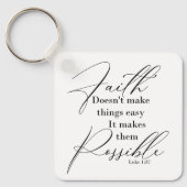 信仰は物事をモノグラムに可能にする キーホルダー (正面)