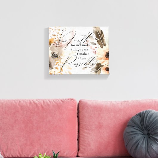 信仰は物事を可能な枠に入れたキャンバスプリント キャンバスプリント (インサイチュ (リビング))