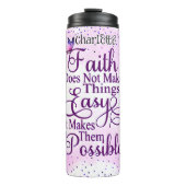 信仰は物事を可能な蝶にする タンブラー (正面)