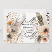 信仰は物事を可能にするグリーティングカード サンキューカード (正面)