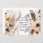 信仰は物事を可能にするグリーティングカード サンキューカード (正面/裏面)