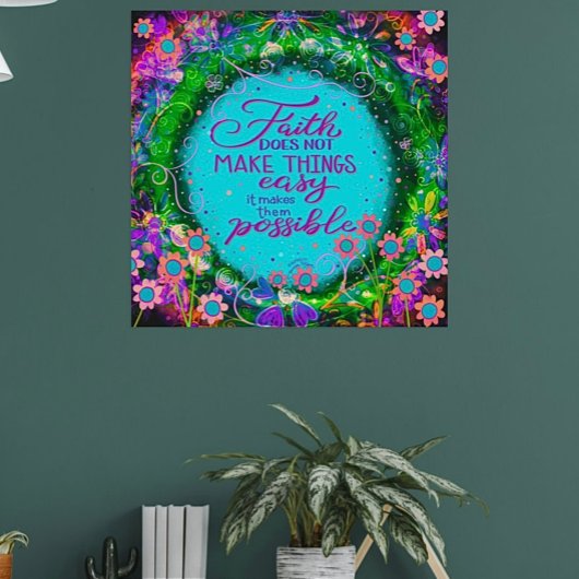 信仰は物事を可能にする引用文インスピレーション ポスター