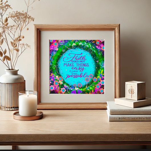 信仰は物事を可能にする引用文インスピレーション ポスター