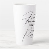 信仰は物事を可能にする カフェラテマグ (正面)