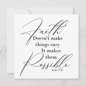 信仰は物事を可能にする カード (正面)