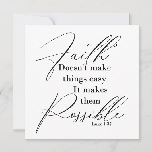 信仰は物事を可能にする カード (正面)