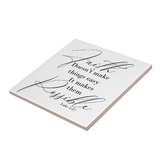 信仰は物事を可能にする タイル (側面)