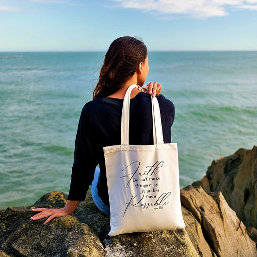 信仰は物事を可能にする トートバッグ