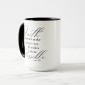 信仰は物事を可能にする マグカップ (正面左)