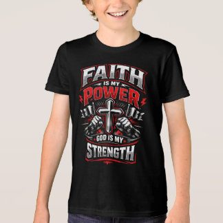 信仰は私の力 神は私の力強さ トライブレンドTシャツ