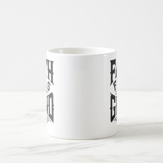 信仰は私の心を刺激する – キリスト教の動機 コーヒーマグカップ (中央)