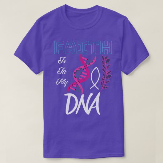 信仰は私のDNAクリスチャン2 Tシャツ (デザイン正面)