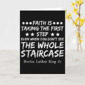 信仰は第一歩を踏み出すこと Mlkデー ブラックヒストリー カード (黄色い花)