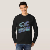 信仰は素晴らし山を移動することができるキリスト教信者 Tシャツ (正面フル)