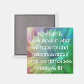 信仰は聖書の聖句ヘブル11:1 マグネット (正面/裏面)