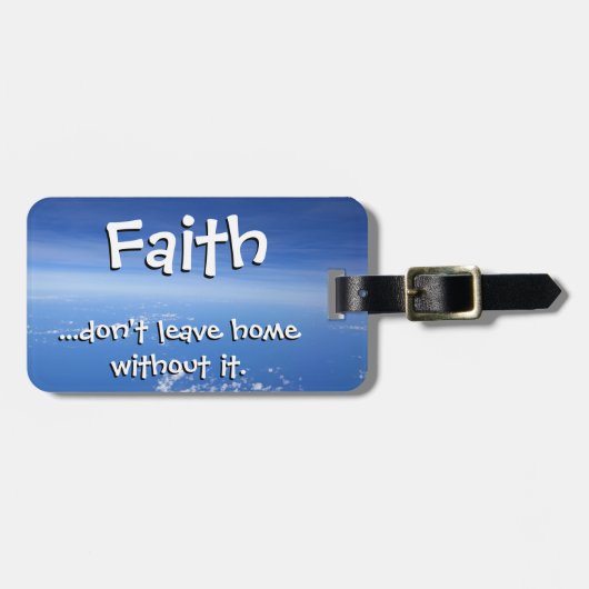 信仰は離れ無ければ帰らぬ ラゲッジタグ (正面横)