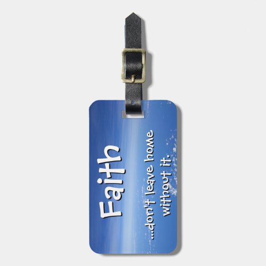 信仰は離れ無ければ帰らぬ ラゲッジタグ (正面縦)