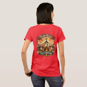 信仰は高まる キリスト教愛国デザイン Tシャツ (裏面フル)