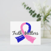 信仰は5男性の乳がんの問題 ポストカード (スタンド正面)