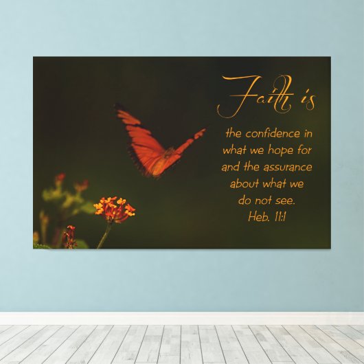 信仰は…感動的聖なる書物、 経典 キャンバスプリント (インサイチュ (ウッドフロア))