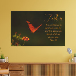 信仰は…感動的聖なる書物、 経典 キャンバスプリント