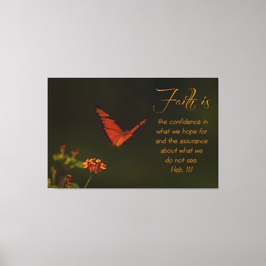 信仰は…感動的聖なる書物、 経典 キャンバスプリント (正面)