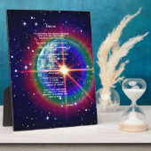 「信仰は」詩の卓上のプレート フォトプラーク (側面)