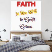 信仰はGPSの拡大キャンバス印刷 キャンバスプリント (インサイチュ (寝室))