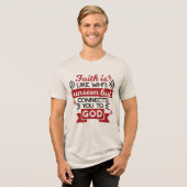 信仰はWi-Fiのよう 無形ながら神とつながる トライブレンドTシャツ (正面全面)