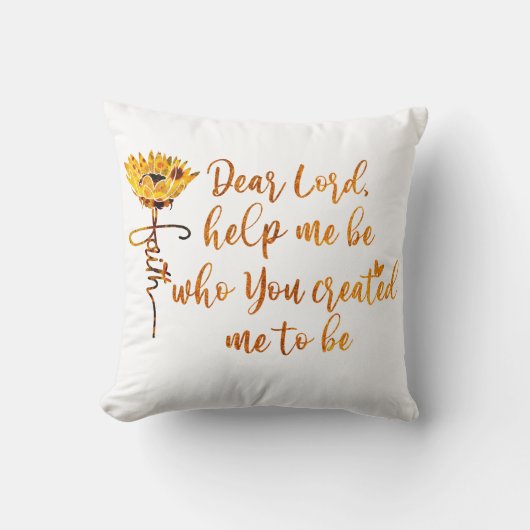 信仰ひまわり祈りの言葉引用文 クッション (正面)