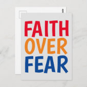 信仰より恐怖を乗り越える モチベーション ポストカード (正面/裏面)