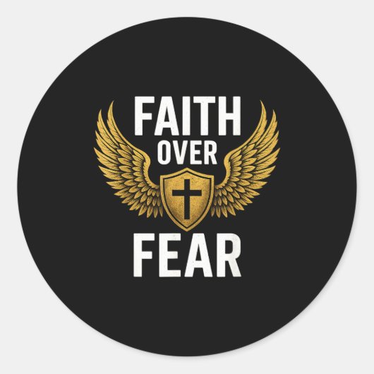 信仰より恐怖 ゴールド ラウンドシール (正面)