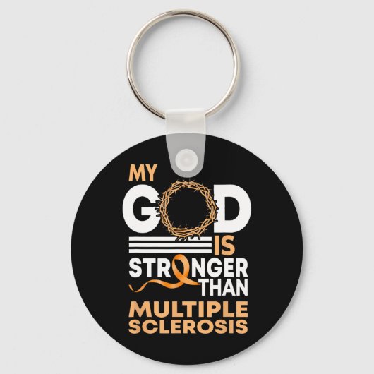 信仰わたしの神は多発性硬化症Aより強い キーホルダー (正面)