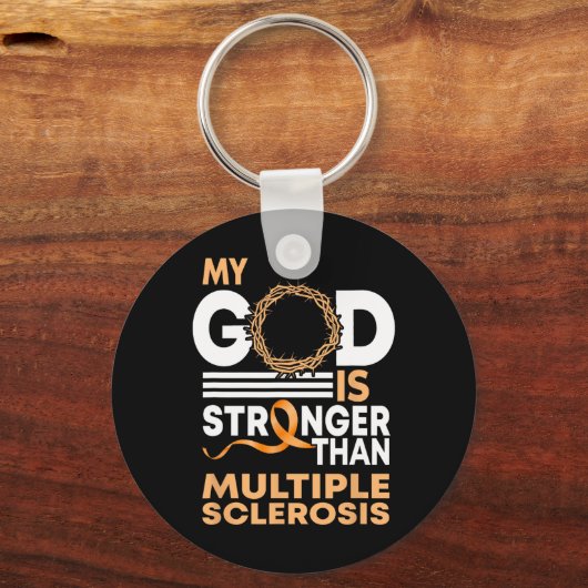 信仰わたしの神は多発性硬化症Aより強い キーホルダー (正面)