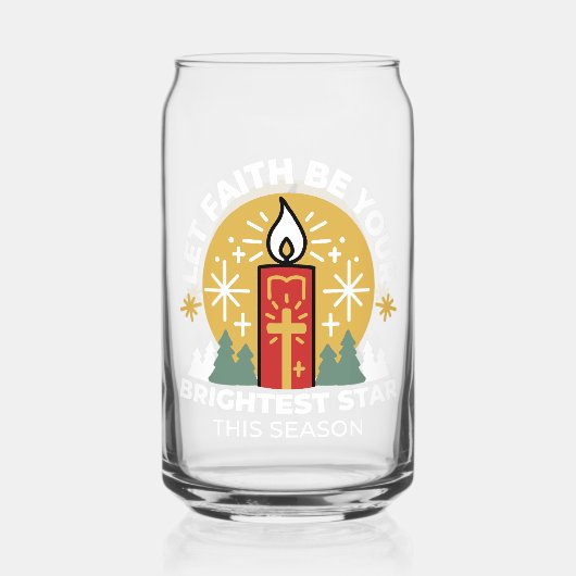 信仰をあなたの最も明るいスターキャンドルアートにしなさい ガラス缶 (裏面)